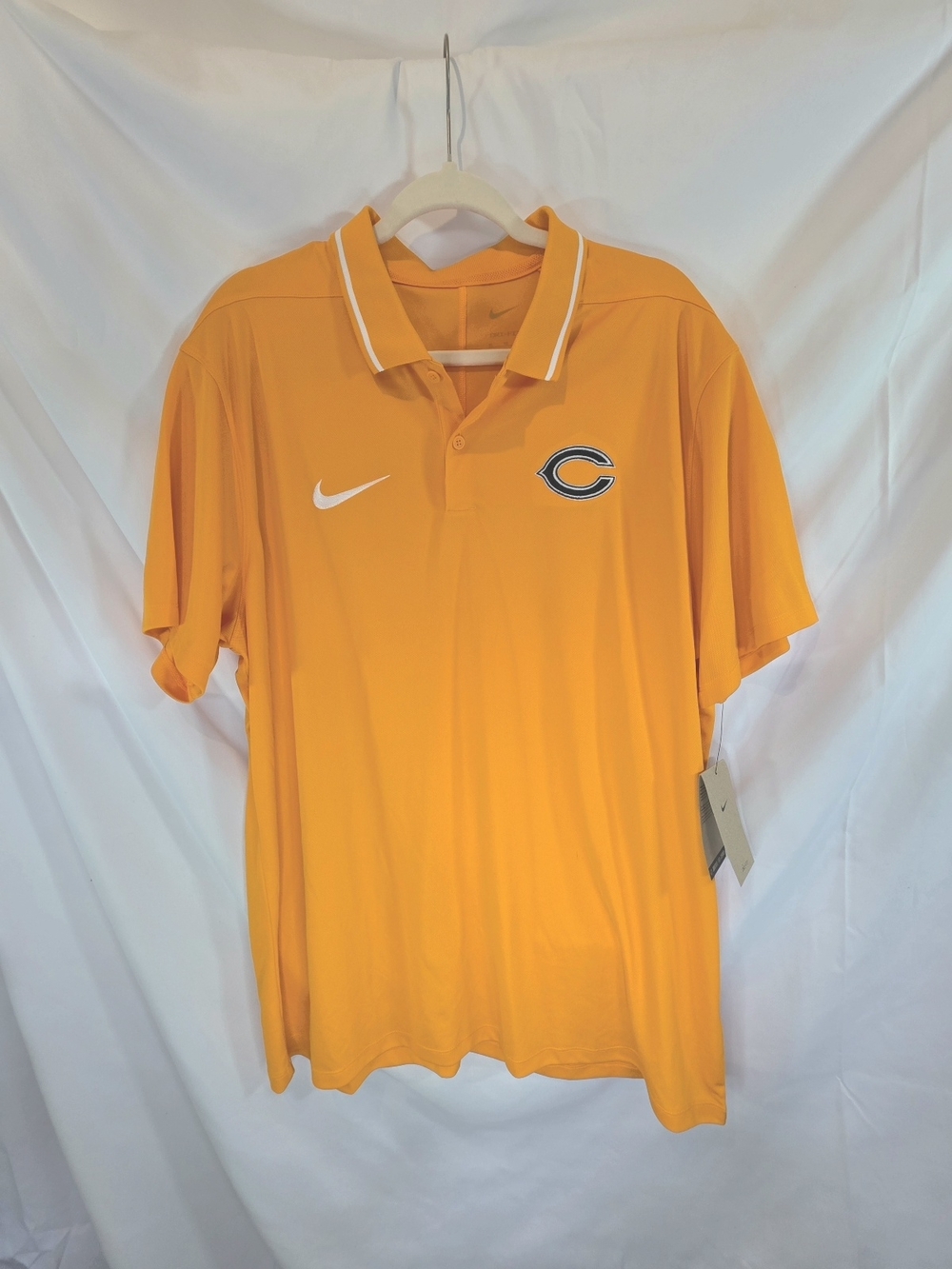 NWT Nike Dri-Fit Men's Active Fan-Based Chicago Bears Performance Polo Shirt XL